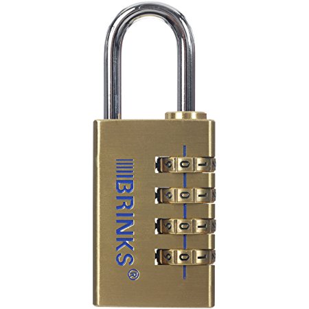 Brinks 151-30051-6 Resettable 1-3/16-Inch Brass Combination Lock