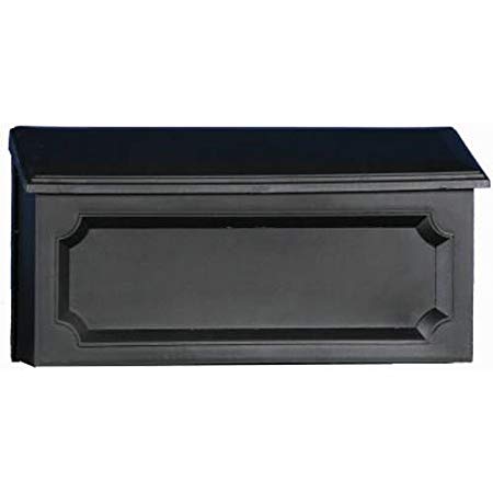 Gibraltar Mailboxes Windsor Medium Capacity Rust-Proof Plastic Black, Wall-Mount Mailbox, WMH00B04