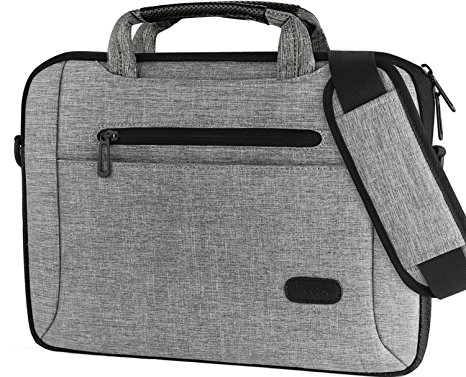 ProCase 14 - 15.6 Inch Laptop Bag Messenger Shoulder Bag Briefcase Sleeve Case for 15" Macbook Pro, 14 15 15.6 Inch Laptop Ultrabook Notebook MacBook Chromebook Computer -Grey