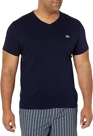 Lacoste Men's Short Sleeve V-Neck Pima Cotton Jersey T-Shirt