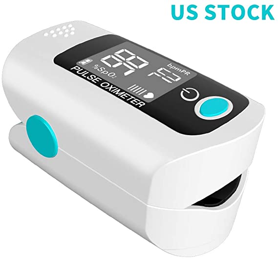 AmyHomie Fingertip Oximeter,Oxygen Saturation Monitor,Blood Measure Oxygen Meter Heart Rate Tracker with LED Screen Digital Readings for Pulse Rate