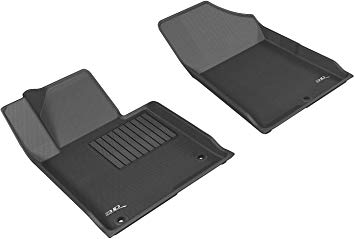 3D MAXpider Front Row Custom Fit Floor Mat for Select Hyundai Sonata Models - Kagu Rubber (Black)