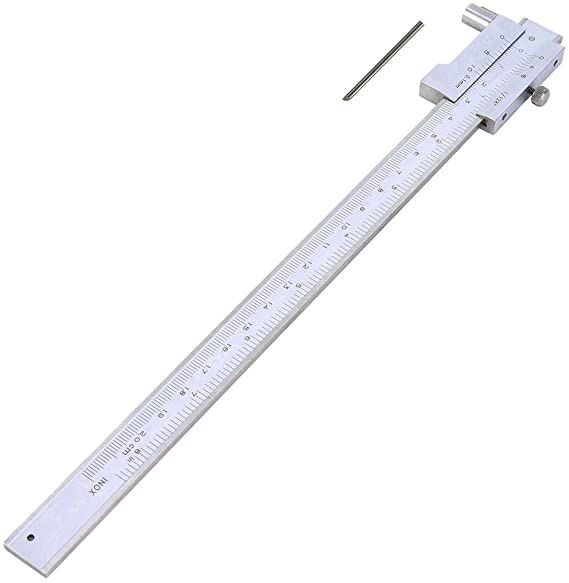 Zerone 0-200mm Parallel Crossed Caliper Stainless Steel Parallel Crossed Vernier Caliper Marking Gauge