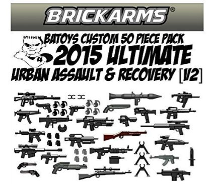 Brickarms B.A. Toys 50 Piece ULTIMATE Urban Assault & Recovery Pack [2015 V2 Update! 2.5 Inch Scale Weapons]