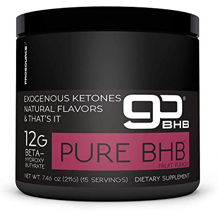 Pure BHB | Pure Exogenous Ketones | Powered by goBHB | Full 12g Dose Per Serving | Naturally Flavored | 0 Carbs | 0 Sugar | Dairy Free | Gluten Free | Kickstart Ketosis