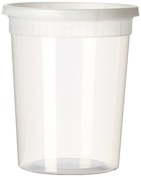Sets 32oz Plastic Soup/food Container with Lids (12)
