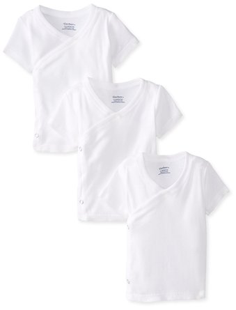 Gerber Unisex Baby 3 Pack Short-Sleeve Shirts with Side Snaps