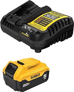 DEWALT 20V MAX 5AH BATTERY STARTER KIT (DCB205C)