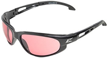Edge Eyewear SW119 Dakura Safety Glasses, Black with Rose Mirror Lens