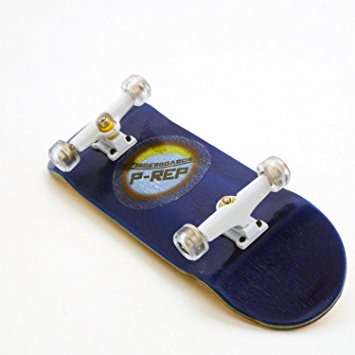 P-REP 2017 Blue Complete Wooden Fingerboard with Basic Bearing Wheels - Starter Edition