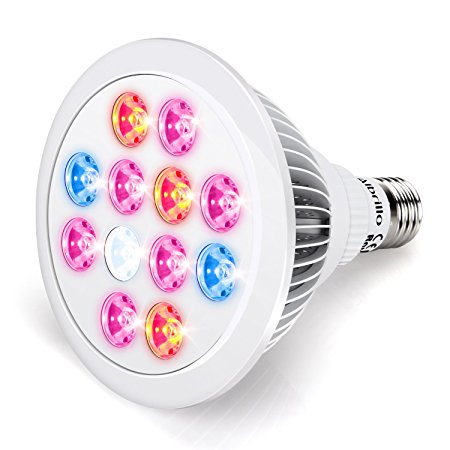 Albrillo Grow Light Full Spectrum, Growing Plant LED Bulb 24W E26 for Greenhouse Hydroponic Organic