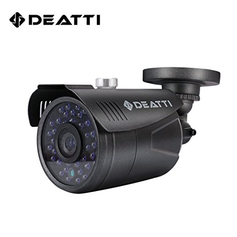 Deatti CCTV Security Camera AHD 2.0MP 1080P 42PCS IR-LEDs 3.6mm lens with IR Cut Day/Night Waterproof Camera, Aluminum Metal Housing