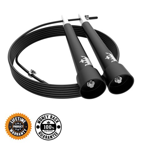 Jump Rope for Cardio Fitness & Endurance Training :: FREE Workout Ebook Included :: 100% Money Back Guarantee and Lifetime Warranty