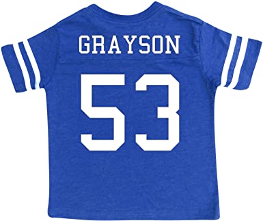 Custom Cotton Football Sport Jersey Toddler & Child Personalized with Name and Number
