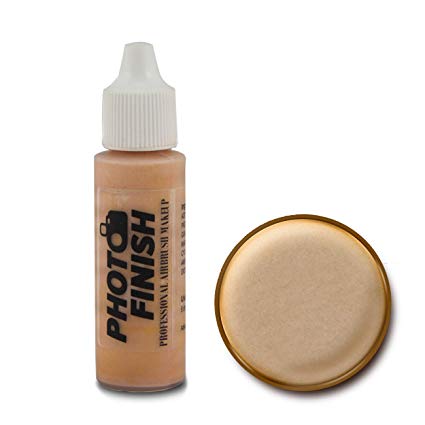 Photo Finish Professional Airbrush Makeup Foundation, airbrush makeup, water and sweat resistant, long-wearing, works with airbrush makeup kits (.5 fl oz, Fairly Light Luminous)