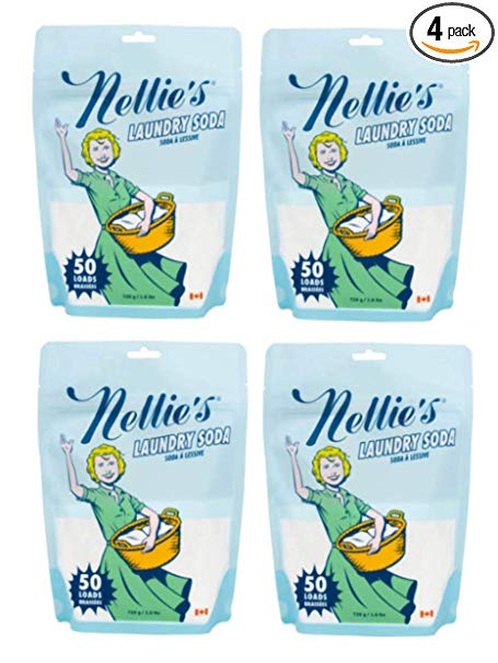Nellie's Laundry Soda, 50 Load Bag (Pack of 4)