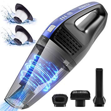 Handheld Vacuum, AVANTEK Cordless Hand Vacuum Cleaner with Replaceable Battery, 7KPa Powerful Cyclonic Suction for Home Car Cleaning, Quick Charging Tech, Wet Dry Use and Lightweight