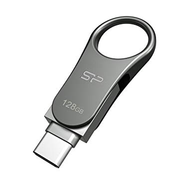 Silicon Power 128GB USB 3.0 Type-C Dual Flash Drive, Mobile C80