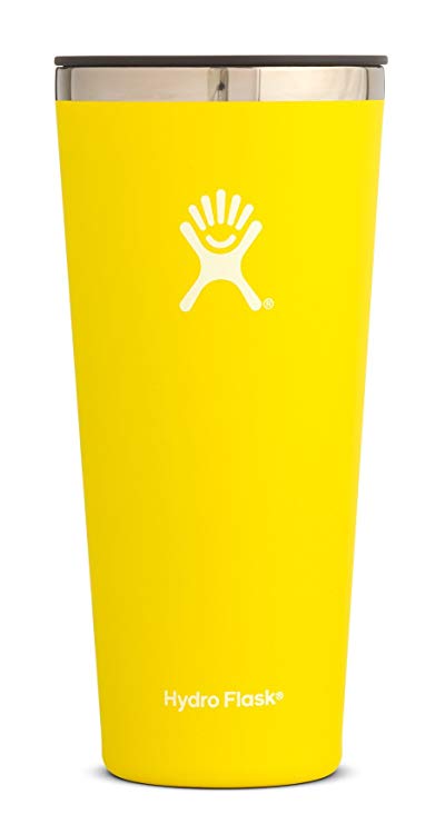 Hydro Flask 32 oz Double Wall Vacuum Insulated Stainless Steel Travel Tumbler Cup with BPA Free Press-In Lid, Lemon