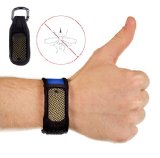 MosquitoAway Mosquito Repellent Bracelet and Bonus Clip 2x FREE Repellent Refills - No Spray DEET-FREE Natural Pest Control Product for Bugs and Insects - Perfect for Children Girls Boys Adults Women and Men - BlueBlack