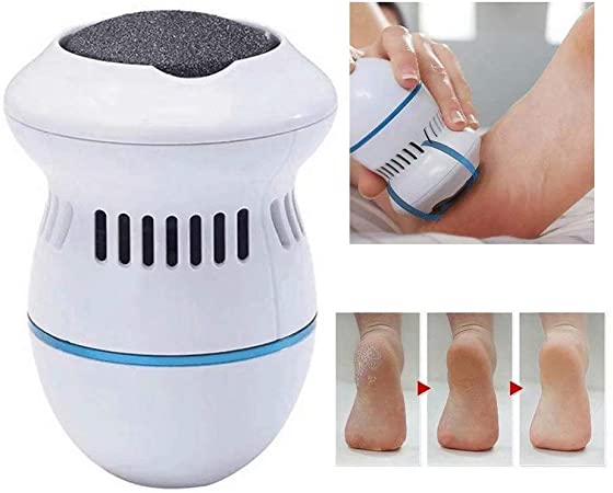 White New Electric Foot File Callus Remover, Pedicure Foot Tools for Dead Skin File Feet Personal Professional Care