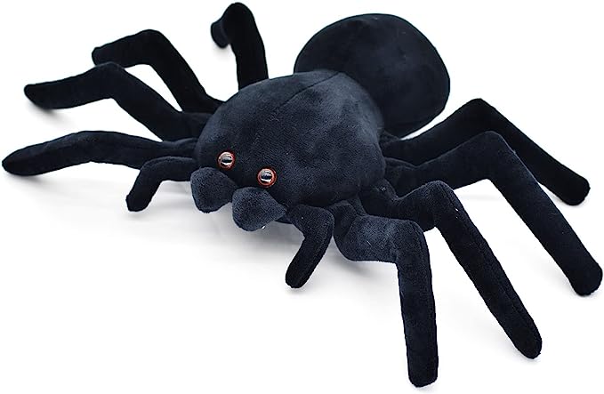 HWD Soft Spider Doll, Cute Stuffed Animals Dolls Plush Pranks Stuff Toys, Gifts for Kids, Toddler, Birthday, Halloween, Christmas (Small:7.8in x 11.8in)