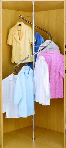 Rev-A-Shelf Spiral Clothes Rack Closet Hanging, Chrome