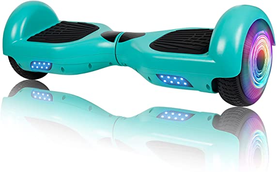 SISIGAD Hoverboard, with Bluetooth and Colorful Lights Self Balancing Scooter