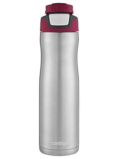 Contigo AUTOSEAL Chill Stainless Steel Water Bottle, 24 oz, Very Berry