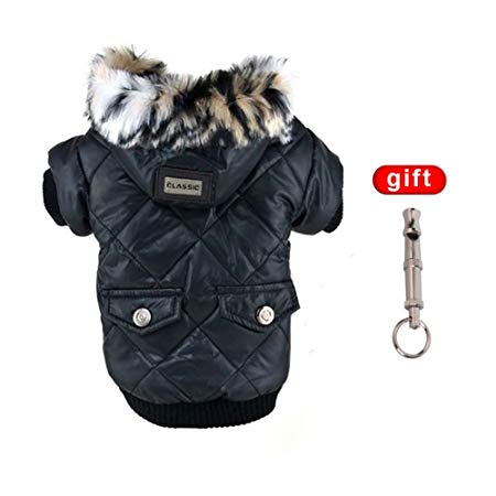 Balai Pet Dog Doggie Waterproof Warm Coat Clothing Cat Puppy Hoodie Thick Down Jacket Clothes Apparel Winter Pet Clothes for Small Breed Dog Like Chihuahua
