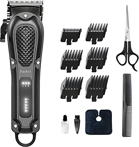 Haokry Hair Clippers for Men Professional - Cordless&Corded Barber Clippers for Hair Cutting & Grooming, Rechargeable Beard Trimmer