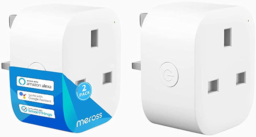 Alexa Smart Plug Mini - Meross Compatible with Alexa, Google Home, SmartThings 13A WiFi Plugs Wireless Remote Control Timer Plug No Hub Required (2 Pack)