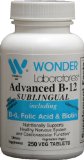Sublingual Vitamin B12 1000 mcg B6 5mg Folic Acid400 mcg and Biotin 25mcg - 250 Sublingual Tablets - Formulated with methylcobalamin Vitamin B-12