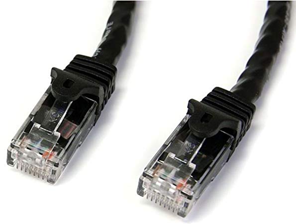 StarTech.com Cat6 Ethernet Cable - 10 ft - Black - Patch Cable - Snagless Cat6 Cable - Network Cable - Ethernet Cord - Cat 6 Cable - 10ft (N6PATCH10BK)