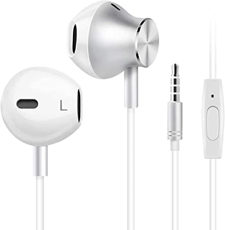 Ear Buds Wired, Wired Earbuds Noise Isolating Earbuds with Microphone Earbud in-Ear Headphones with Stereo Sound Earphone Wired for Phone 6/6s plus/5s/SE/Galaxy/Tablets