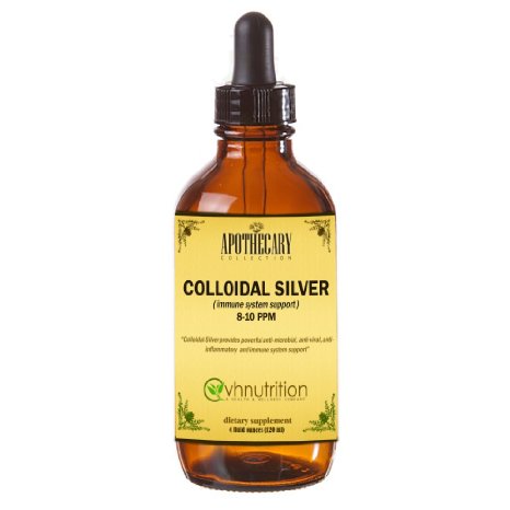 Colloidal Silver  4 oz Dropper Bottle  True Colloid Minerals Supplement Solution