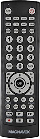 Magnavox MC348 8 in 1 Universal Remote Control | Control Up to 8 Devices with 1 Remote | Works with Most Major Brands | Works with TV, DVD, VCR Satellite, and More |