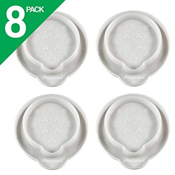 Aspectek Dual-Well Insect Interceptor, Bed Bug Trap, Pack of 8 (4 x 2 Pack)