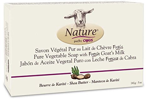 Nature by Canus, Fresh Goat's Milk Vegetable-Based Soap Bar, Shea Butter