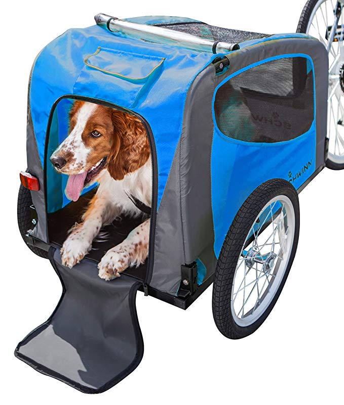 Schwinn Rascal Tow-Behind Bike Pet Trailers for Small and Large Dogs, 16-Inch Air-Filled Wheels, Folding Design