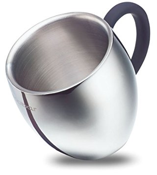 QQ Double Wall Stainless Steel Coffee Mug / Tea Cup (10oz)