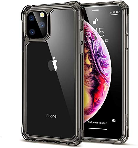 ESR Air Armor Designed for iPhone 11 Pro Case [Shock-Absorbing] [Scratch-Resistant] [Military Grade Protection] Hard PC   Flexible TPU Frame, for The iPhone 5.8”(2019), Transparent Black