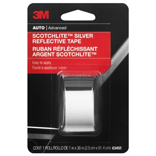 3M Scotchlite Reflective Tape, Silver, 1-Inch by 36-Inch