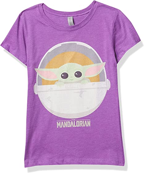 STAR WARS Mandalorian The Child Cute Bassinet Girls Short Sleeve Tee Shirt