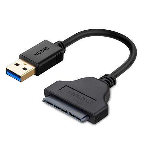 SATA to USB 3.0 Adapter, VCZHS SATA to USB for 2.5” SATA Drives External Hard Drive Cable SATA III to USB 3.0 Converter for 2.5” SSD/HDD