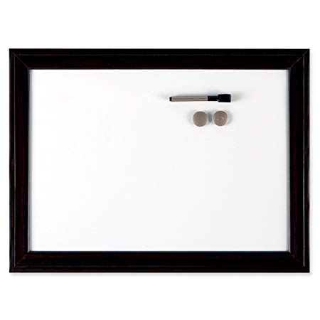 Quartet Espresso Home Decor Magnetic Dry-Erase Board, Wood Frame, 11 x 17 Inches (HDW1117B)