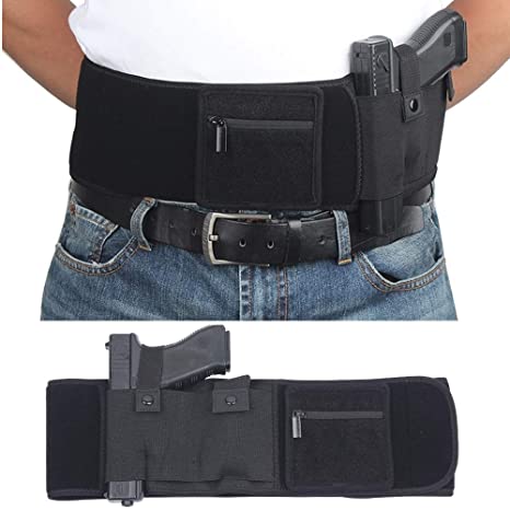 DB Belly Band Holsters for Concealed Carry, Compatible with Firearm Handgun Revolvers for Men & Women,Pistol Holster Tactical Elastic Waist Band