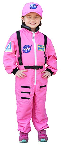 Aeromax Jr. Astronaut Suit with Cap, Size 4/6, Pink