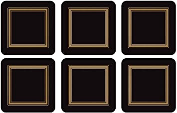 Pimpernel Classic Black Collection Coasters - Set of 6