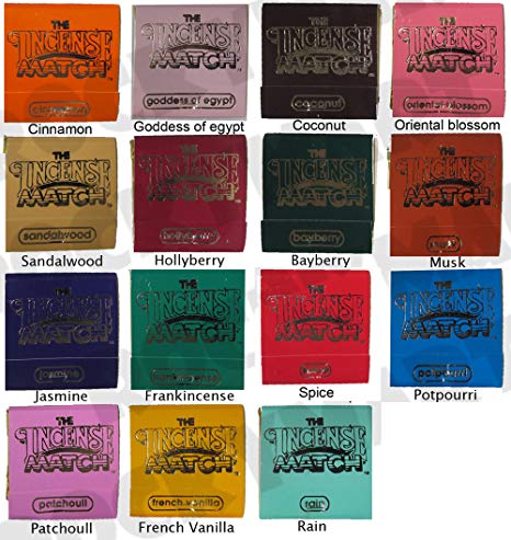 *Set of 15* Books of Incense Matches - One of each of the 15 Fragrances Available